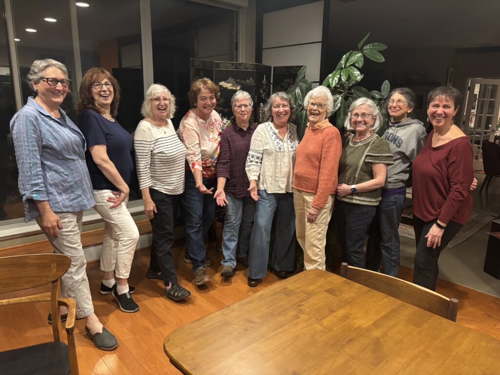 Members of the Machar Sisters group at a restaurant in 2025.
